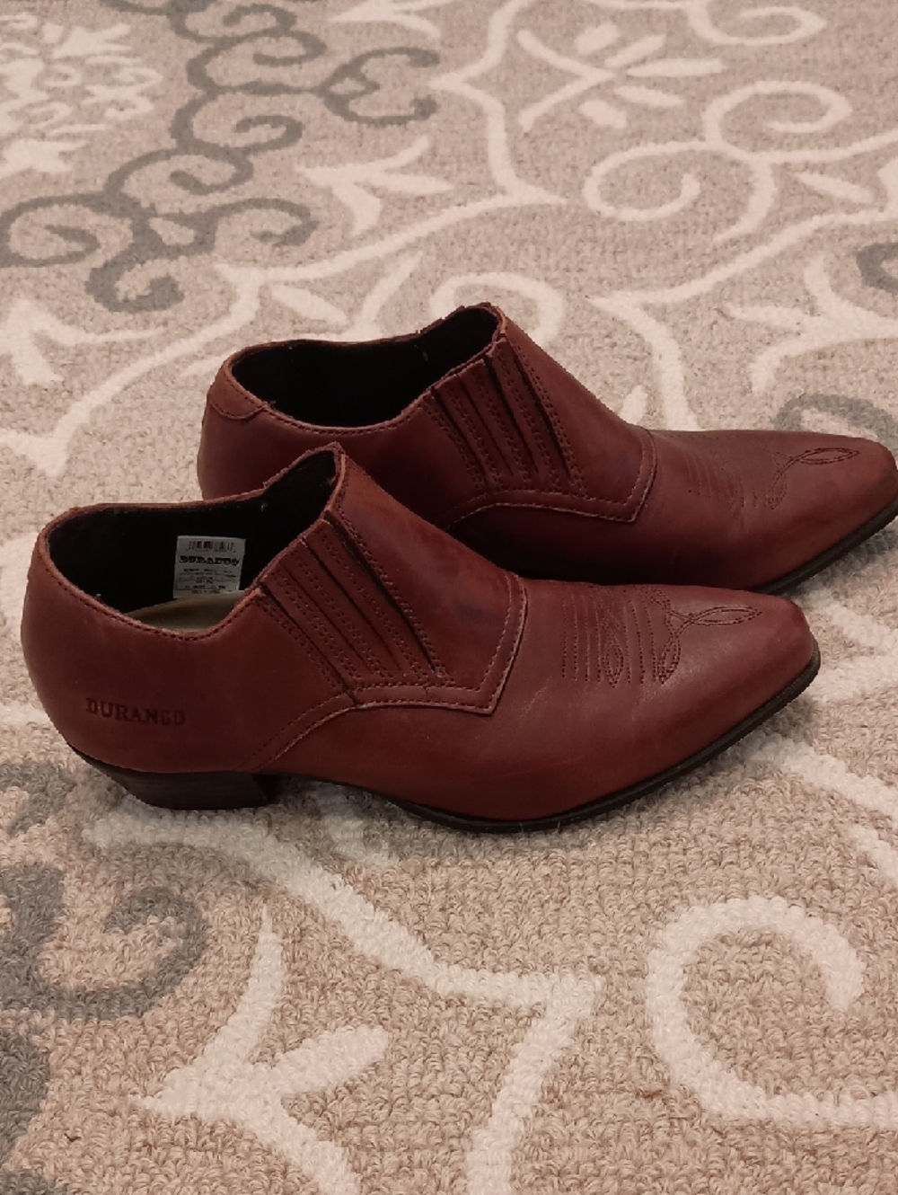 Brown Western Slip-On Cowboy Boots - Picture 2 of 9